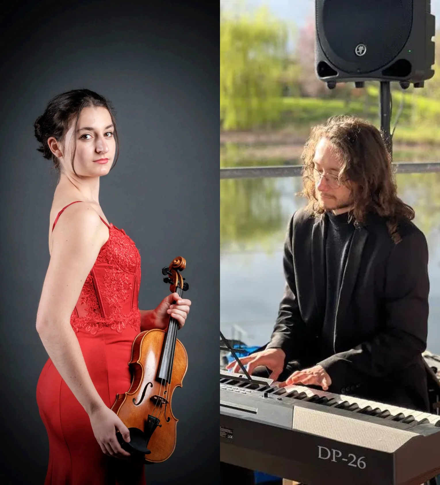 Callia Roulland, artiste aux multiples talents, diplômée de la Haute École de Musique de Genève en violon, s’est aussi formée à la comédie musicale à la prestigieuse Guildford School of Acting de Londres. Elle est accompagnée par Lucien Lê Van Truoc au piano, formé à la Bill Evans Piano Academy à Paris, son complice rencontré à Jazz in Marciac, où tous deux ont été lauréats du Prix Marion Bourgine.